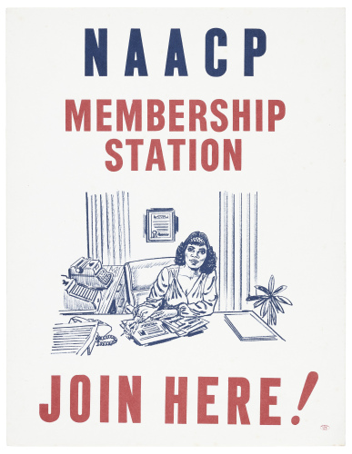 NAACP Membership Station Join Here broadside