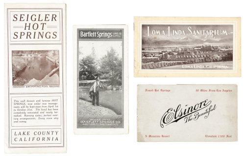 Four items relating to California hot springs