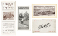 Four items relating to California hot springs