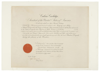 Document signed by Calvin Coolidge, appointing Theodore L. Cogswell to Register of Wills