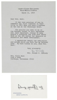 Two items signed by Rose Kennedy