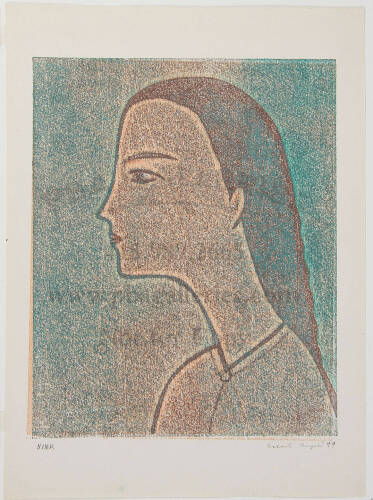 Color woodcut of Nina