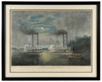 A Steamboat Race on the Mississippi (between the Baltic & Diana)