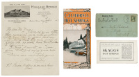 Four ephemeral items related to California Hot Springs