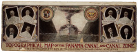 Topographical Map of the Panama Canal and Canal Zone