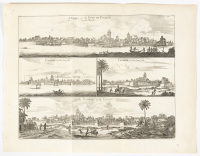 Four views on one sheet of the city of Cochin on the southwest coat of India
