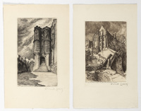 Two etchings by Emile Leroi