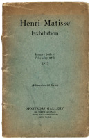 Henri Matisse Exhibition: January 20th to February 27th 1915