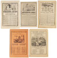 Five broadsides illustrated by Jose Guadalupe Posada