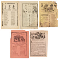 Five broadsides illustrated by Jose Guadalupe Posada