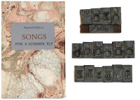 Songs for a Summer Fly - printer's working manuscript by Raymond DiZazzo, author correspondence, and a copy of the book