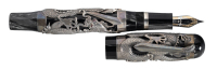 MONTEGRAPPA: Dragon Sterling Silver Limited Edition Fountain Pen
