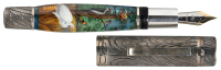 KRONE: John J. Audubon Limited Edition Sterling Silver and Mother-of-Pearl Fountain Pen