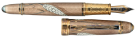 DAVID OSCARSON: Harvest Amber Enamel and Vermeil Limited Edition Fountain Pen