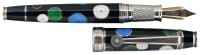 DAVID OSCARSON: Pierrot Black Enamel and Sterling Silver Limited Edition Fountain Pen