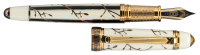 DAVID OSCARSON: Trellis Collection White Enamel and Vermeil Limited Edition Fountain Pen