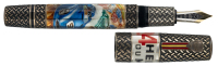 KRONE: Le Mans Sterling Silver and Mother-of-Pearl Limited Edition Fountain Pen
