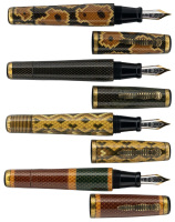 KRONE: Cobra, Rattlesnake, Python, and Coral Asp * Set of Four Limited Edition Snake Fountain Pens