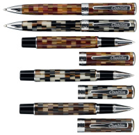 CONKLIN: Lot of Five Stylograph Mosaic Rollerball and Ballpoint Pens