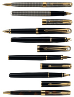PARKER: Lot of Seven Rollerballs and Ballpoints