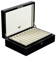 [PEN STORAGE] MONTBLANC: Black Lacquered Wood Collectors Box * Holds 20 Pens