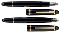 MONTBLANC: Meisterstuck Fountain Pen [and] 166 Document Marker * Lot of Two Pens