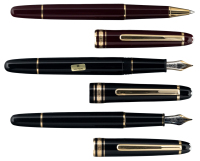 MONTBLANC: Lot of Two Fountain Pens and One Rollerball