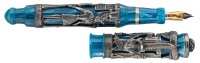 MONTEGRAPPA: Luxor Blue Nile Sterling Silver Limited Edition Fountain Pen