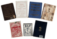 Seven antique playing card decks