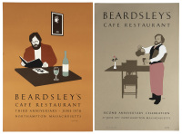 Two Lance Hidy Posters for Beardsley's Caf&eacute; Restaurant
