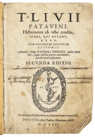 Historiarum ab urbe condita, Libri, qui extant, XXXV. cum universae historiae epitomis. Adiunctis scholiis Caroli Sigonii, quibus iidem libri, atque epitomae partim emendantur, partim etiam explanantur. Secunda edition