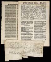 9 Early English Leaves and a Legal Document from 1400