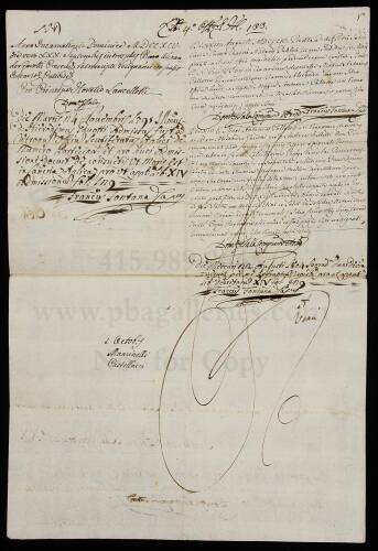 Manuscript Document Signed as Pope