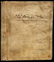 18th century manuscript receipt and remedy book