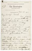Autograph letter from Jack London to Charmian Kittredge