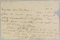 Autograph Letter from Jack London to Editor of the Century Magazine