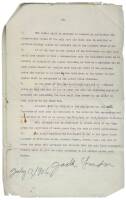 Typed Contract for The Cruise of the Dazzler, Signed by Jack London, With Related Materials.