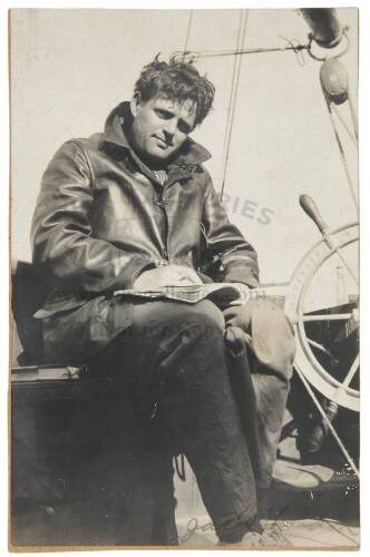 Vintage Silver Print Photograph of Jack London, Autographed