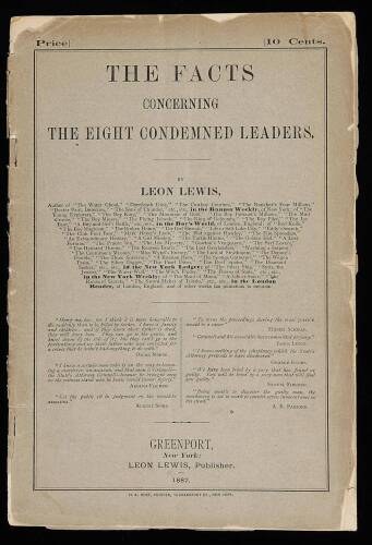 The Facts Concerning the Eight Condemned Leaders