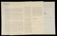 Two typed letters, signed