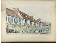 Scrapbook compiled by Lewis P. Hobart, containing approx. 20 watercolor drawings, sketches & designs by Hobart, plus other material
