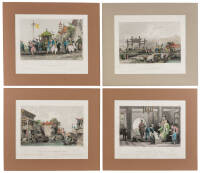 Seven hand-colored steel-engravings after Thomas Allom from China in a Series of Views by G.N. Wright