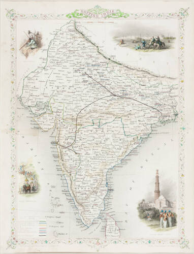 Two maps, Northern India [and] British India