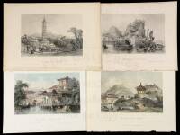 Collection of 84 engraved plates, 4 are colored