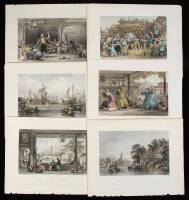 22 hand-colored steel-engravings
