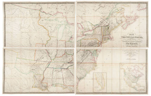 Map of the United States; and the Provinces of Upper & Lower Canada, New Brunswick, and Nova Scotia, compiled from the latest Surveys and other authentic information