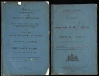 Two volumes of Parliamentary Reports on the Slave Trade at Sierra Leone