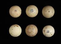 Lot of 6 vintage golf balls