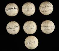 Lot of 7 balls autographed by women golfers