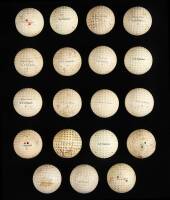 Collection of 19 vintage golf balls